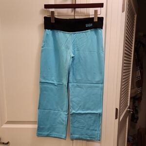 NWOT Bebe Sport Blue and Black Capris